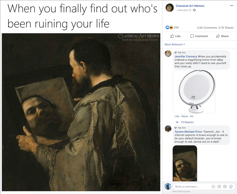 Meme from Classical Art Memes from Facebook