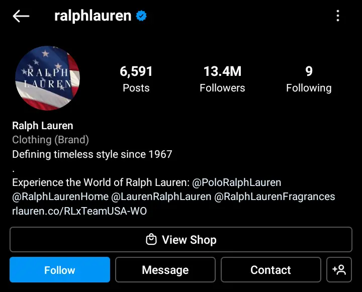 Ralph Lauren on Instagram