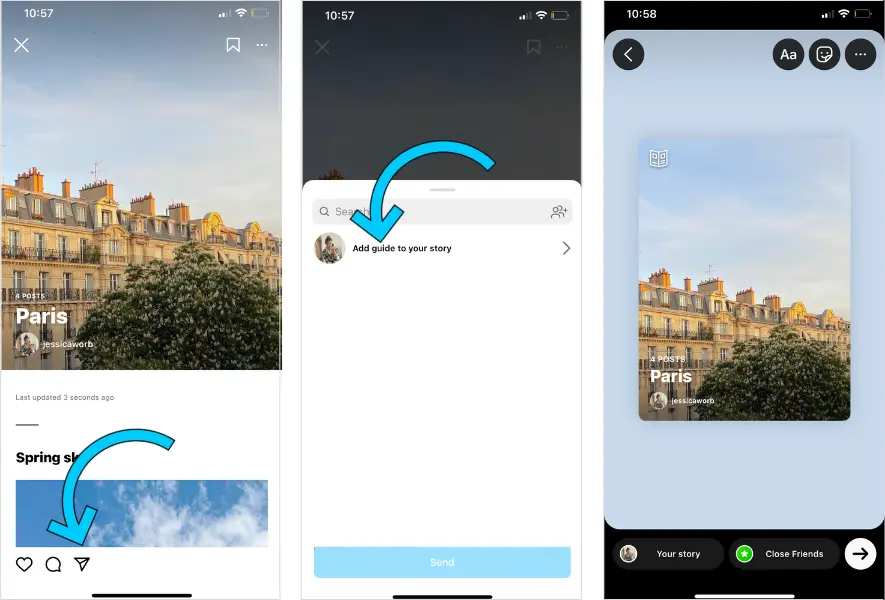 Add Instagram guide to Story | Source: LATER