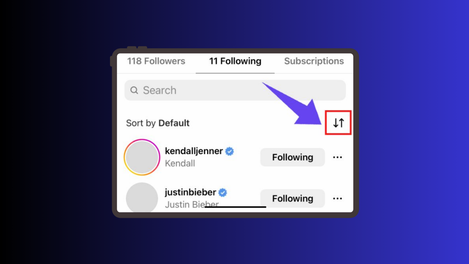 How are Instagram Followers Sorted
