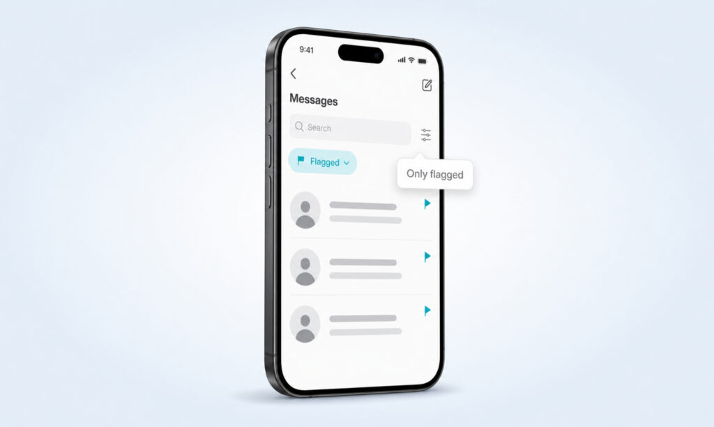 Method 1: From inside the chat Open Instagram and tap the paper plane icon to enter your DM inbox. Tap the conversation you want to mark to open it. Look at the top-right of the screen for a small label tag icon. Tap it. Select Flag from the menu that appears. Tap Save. The orange flag now sits in the corner of that chat in your inbox. Method 2: From the inbox list Open your DM inbox. Find the chat you want to mark and swipe left on it. Tap More on the action bar that slides out. Tap Flag and confirm. The orange triangle appears immediately.