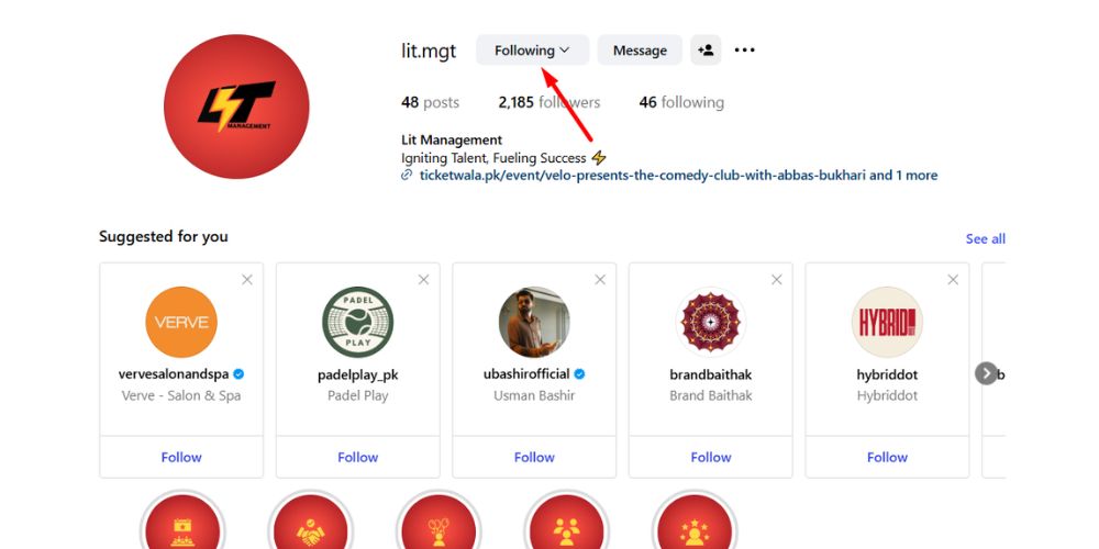click-following
