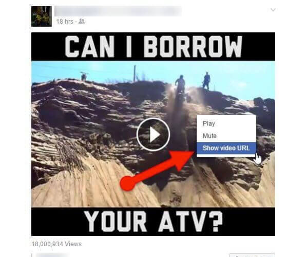 How to get Facebook Video link on Browser